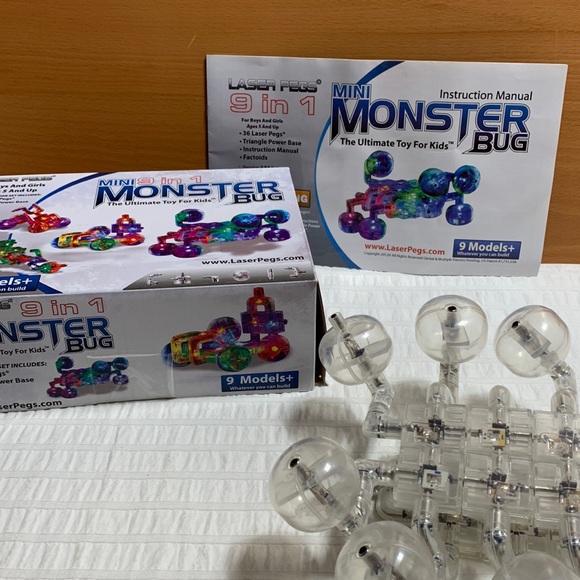 Laser Pegs - Light-Up Building Set - Mini Monster Bug - Picture 3 of 16